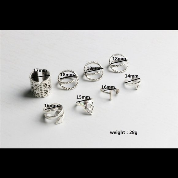 💎✨ Silver Stacking Ring Set - Picture 4 of 5